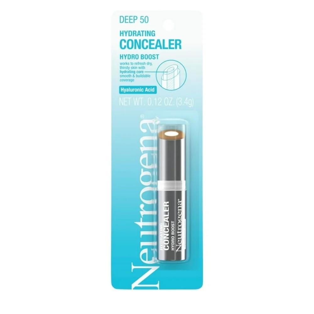 Neutrogena Hydro Boost Hydrating Concealer Stick, 50 Deep, 0.12 oz